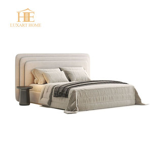 Chambre à coucher <span class=keywords><strong>de</strong></span> luxe fond en velours intérieur <span class=keywords><strong>tête</strong></span> <span class=keywords><strong>de</strong></span> <span class=keywords><strong>lit</strong></span> personnalisée avec lumière LED <span class=keywords><strong>décoration</strong></span> <span class=keywords><strong>murale</strong></span> panneau mural en tissu rembourré - Product Image 4
