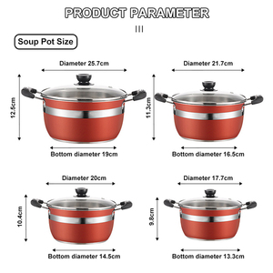 ชุดเครื่องครัวสแตนเลสหนา 12 ชิ้น พร้อมฝาแก้ว ไม่ติดกระทะ สำหรับทำอาหาร - Product Image 5