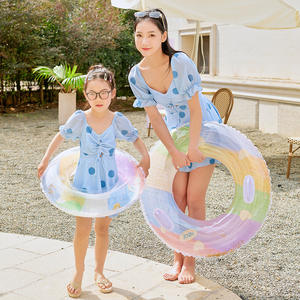 Bouée de natation gonflable en forme de cœur Xiaolu, extra large et épaisse, pour femmes, piscine, parc aquatique - Product Image 1