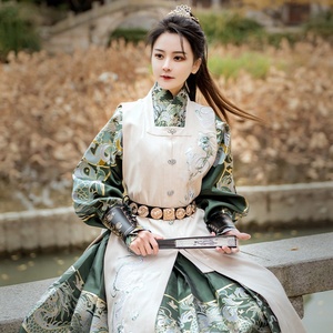 Ru Meng Ni Shang Original Hanfu Ming-Dynastie Design Goldfaden Fliegender Fisch Motiv Unisex Wasserdrachen-Gesang Helden-Kostüm - Product Image 4
