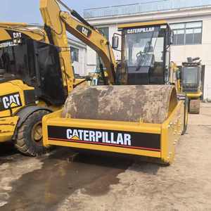 รถบดถนนแบบดรัมเดี่ยว Caterpillar CS-683E เครื่องยนต์ดีเซล สีเหลือง อุปกรณ์ก่อสร้าง - Product Image 2