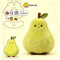 Jouets en peluche personnalisés en forme de poire, très demandés, cadeau pour enfants, article promotionnel, cadeau d'entreprise avec logo brodé