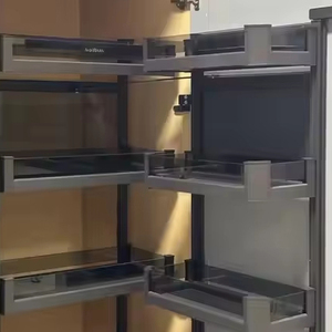 Enbl Ready Made Indonesia Armarios de cocina clásicos modernos con laca Puertas acrílicas Grifos Bisagras Cajones y salpicaduras - Product Image 1