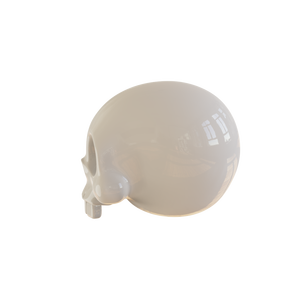 カスタムデザインクリエイティブ3D水族館オーナメントホワイトセラミックスカルヘッド型エビ繁殖魚タンク隠れ家洞窟 - Product Image 3