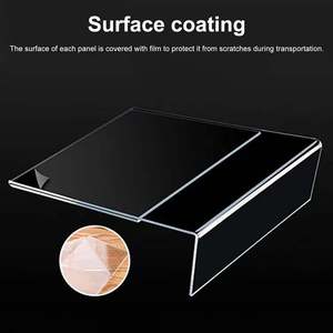 Free Standing Leaflet <strong>Display</strong> <strong>Stand</strong> A4 Acrylic Poster Menu Holder 8.5 X 11 Inches Acrylic Slant Back Sign Holder