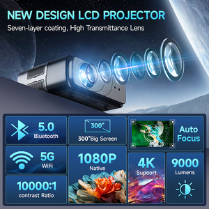 Oem thiết kế mới kỹ thuật số thông minh Wifi máy chiếu 9000 <span class=keywords><strong>Lumens</strong></span> 1080p LCD chiếu LED proyector 1080P 4K Beamer - Product Image 2