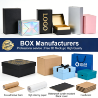 Nouvelle boîte pliante magnétique écologique avec logo en relief personnalisé, emballage de luxe en carton rigide, boîte cadeau pliable
