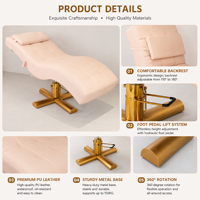 Lit de massage multifonctionnel moderne pliable et réglable avec dossier incurvé pour salon de beauté et usage commercial en salon de séjour - Salon