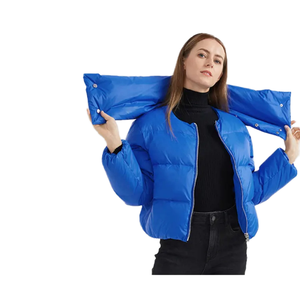 Women Faux Leather Reversible Solid Short Casual Quilted <b>Jacket</b> Autumn Winter Spring Fashion Motorcycle Bike Coat - Product Image 1