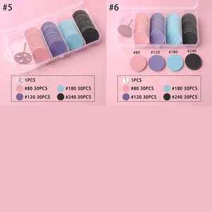 กระดาษทรายขัดหนังกำพร้าเท้าแบบเปลี่ยนได้ 120 ชิ้น/กล่อง 4 ขนาด 25 มม. พร้อมแผ่นขัดเท้า 1 ชิ้น - Product Image 6