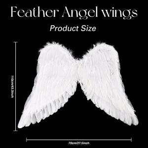 COSplay grandi <span class=keywords><strong>ali</strong></span> d'<span class=keywords><strong>angelo</strong></span> nero bianco <span class=keywords><strong>L</strong></span> dimensioni <span class=keywords><strong>ali</strong></span> <span class=keywords><strong>di</strong></span> piume naturali per feste Cosplay spettacoli teatrali <span class=keywords><strong>di</strong></span> Halloween - Product Image 4