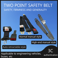 Accessoires de bus les plus vendus en Chine, ceinture de sécurité à deux points en nylon, certifiée CCC, avec tête de verrouillage en acier, pièces de bus