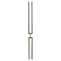 Balustres ovales fendus en métal pour escalier, carrés de 1/2 pouce