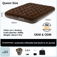 Double matelas pneumatique pliable gonflable d'usine avec matelas à pompe intégré rechargeable pour deux personnes