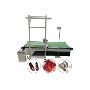 Ready to ship cnc leather cutting machine electric heat edge crease machine for leather work leather splitter flatbed cutter