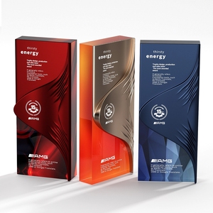 Trophée de réunion annuelle créatif en cristal et métal haut de gamme pour les employés exceptionnels, récompense d'honneur d'entreprise, personnalisation - Product Image 3