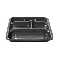 Lonchera Bento Box PP de 6 compartimentos NO 2, lámina de polipropileno expandido avanzado, alternativa a la lonchera de espuma PS Ecotainer.