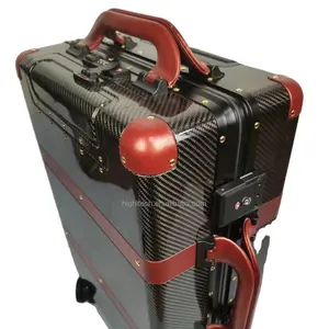 Customizable 100% Carbon fiber Lightweight suitcase 360 angle wheel TSA Combination lock Suitcase