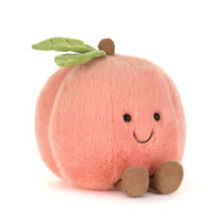 Peluche Jelly Cat Mignonne Rose Pêche, Série Amuseables, Jouets en Peluche Alimentaires, Poupées Douces Pêche Amuseables, Cadeau Parfait pour Anniversaire
