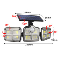 Lámparas solares Lámparas de jardín al aire libre Se iluminan automáticamente cuando se oscurece Control remoto dividido, garaje con sensor de cuerpo humano
