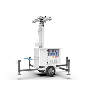 Tour d'éclairage mobile solaire 7M à haute efficacité énergétique avec contrôleur MPPT et système LED pour la sécurité et l'éclairage des chantiers de construction - Product Image 2