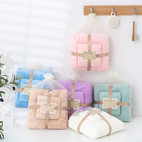 Serviettes de toilette super douces 35x75cm et serviettes de bain 70x140cm, vente en gros, ensembles de serviettes de bain en microfibre corail multicolores personnalisés