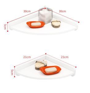 <strong>Small</strong> Floating <strong>Corner</strong> Shelves <strong>Corner</strong> Wall Mounted Shelf Curved <strong>Corner</strong> Hanging <strong>Shelving</strong> for Bathroom Kitchen Living Room - Product Image 5