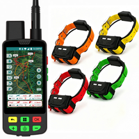 Traceur GPS pour chiens de chasse ESEEK avec suivi VHF longue portée et localisation en temps réel - 1 terminal portable et 4 colliers