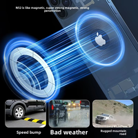 Support de téléphone portable magnétique pour voiture, pliable, en alliage de zinc, avec ventouse d'adsorption universelle H02