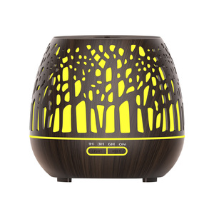 YX-137 Wood Grain Aroma Diffuser 400ml <b>Humidifier</b> With Led Light For Home Use - Product Image 3