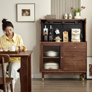 Modern Minimalist Solid Wood <b>Sideboard</b> 900mm+ Storage Cabinet Living Room Display Coffee Machine Stand - Product Image 1