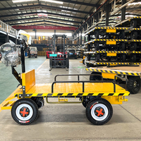 Chariot à plateforme motorisé 48V à double vitesse avec marchepied pour entrepôt