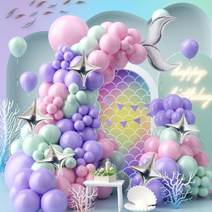 Rosa viola palloncino ghirlanda kit forniture per feste idee ragazze sirena tema decorazione di compleanno per sirenetta idee per feste - Product Image 1