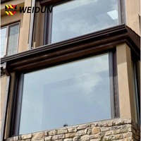 Ventana de Seguridad de Aleación de Aluminio de Diseño Moderno WEIDUN, Insonorizada, con Aislamiento Térmico, Gran Vista, Ventilación, Personalizable para Cualquier Escenario
