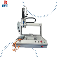 Distributeur automatique de colle monocomposant à prix d'usine, machine à adhésif silicone contrôlée par PLC, modèle de bureau avec garantie d'un an