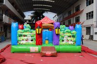 Jungle petit parc gonflable videur gonflable commercial toboggan parcours d'obstacles enfants aire de jeux gonflable amusant obstacle plein d'entrain