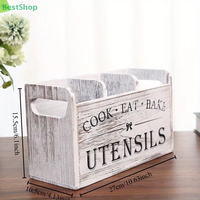 Porte-ustensiles de cuisine en métal noir mat extra large avec base en bois, tolérance de haute précision pour le rangement de la cuisine