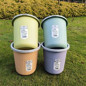 Poubelle en plastique Life Style 8L avec couvercle, utilisation intérieure et extérieure, poubelle cylindrique pour cuisine, salle de bain, maison, bureau - Product Image 2