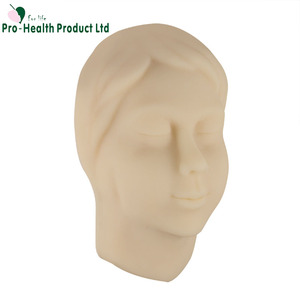 Mềm Silicone nữ manikin đầu với xương da khâu PVC khuôn mặt mô hình cho Botox chất độn Đào Tạo - Product Image 2