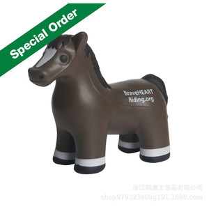 Pu Foamed Horse Cartoon Animal High <b>Rebound</b> Desk Ornament Gift Toy For Kids 2 4 Years Unisex - Product Image 4