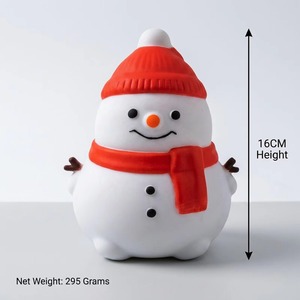 KK 15.5CM Jumbo Christmas Snowman Squishy Fidget Toy, Slow Rebound Stress Relief Squeeze Toy, Tactile Anxiety Relief Desk Fidget - Product Image 4