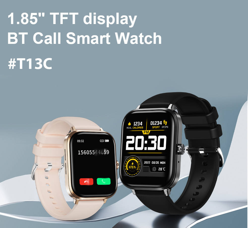 Watch Smart 2024 T13C BT Call Heart Rate Monitor Fitness tracker GPS  Android Touch Screen Android Smart Watch 2025