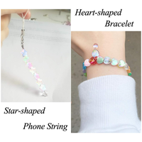 Offre Spéciale 100 pièces 9mm coeur breloques et 11mm étoile perles pour la fabrication de bijoux Bracelets colliers boucles d'oreilles porte-clés