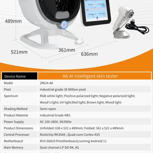 Nuevo Analizador de Piel Inteligente con IA A6 2025, con Análisis Facial de UV, Humedad y Arrugas, Espejo Mágico, Enchufe Estadounidense, para Uso en Salones de Belleza - Product Image 6