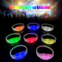 Bracelet en silicone LED personnalisé avec télécommande pour événements, concerts, fêtes