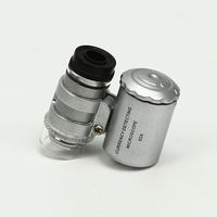 Portable 60X High Definition MagnifyingGlass with LED UV Light - Handheld Jeweler Loupe for Inspection