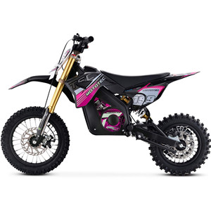 MotoTec 36V Pro Bici Elettrica da Cross 1200W Brushless al Litio Rosa - Product Image 1