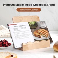 Support de recettes en bois pliable multifonction de style européen, support de cuisine détachable, étagère de rangement pour la maison