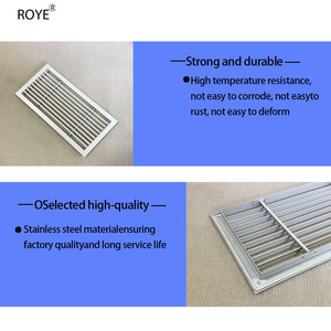 Grille de ventilation en alliage d'aluminium, extérieure, étanche à la pluie, entrée et sortie d'air, <span class=keywords><strong>volume</strong></span> d'air réglable, persienne, design moderne, rectangulaire - Product Image 5