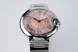 Reloj Mecánico Automático Elegante y Moderno con Esfera Rosa Grabada, Correa de Acero Inoxidable, Resistente al Agua para Uso Diario - Product Image 2